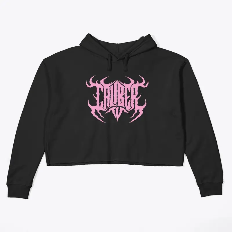 Deathcore Style Crop Hoodie (Black)