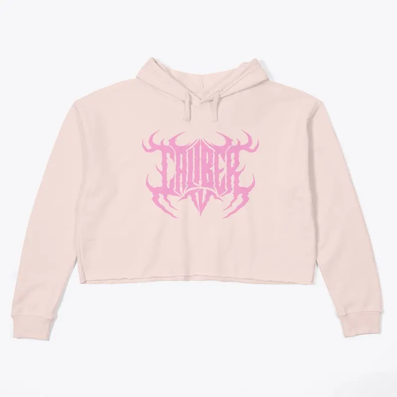 Deathcore Crop Hoodie (Pink)